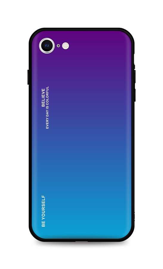 Zadní pevný kryt TopQ LUXURY na mobil iPhone SE 2022 duhový purpurový