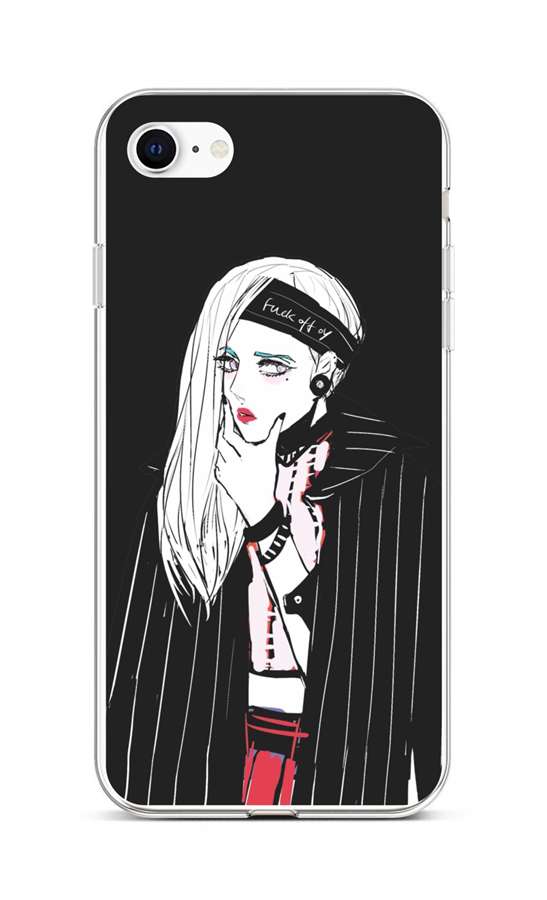Zadní silikonový kryt TopQ na mobil iPhone SE 2022 Dark Girl