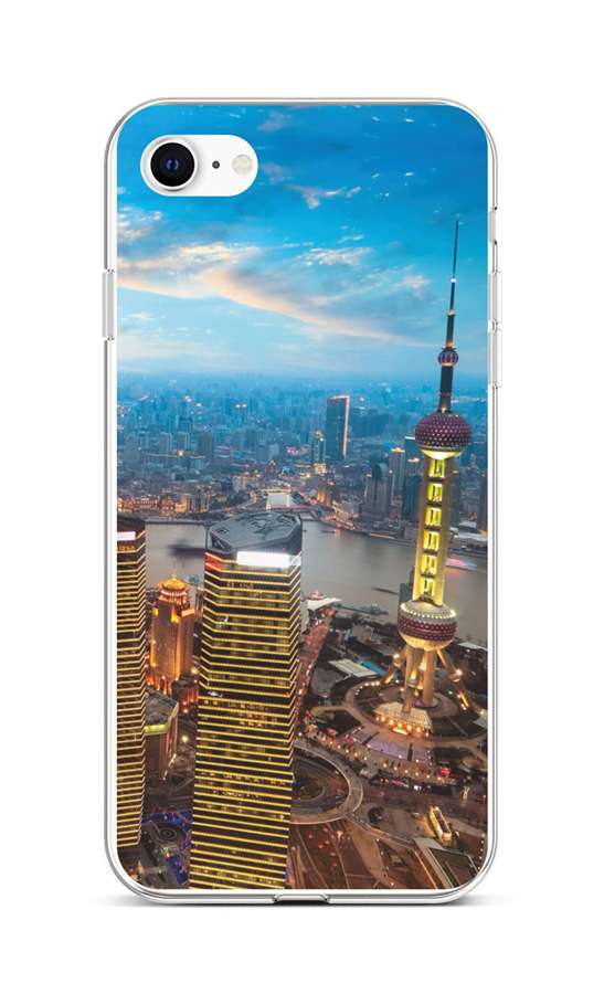 Zadní silikonový kryt TopQ na mobil iPhone SE 2022 City