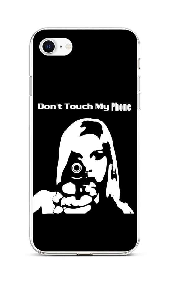 Zadní silikonový kryt TopQ na mobil iPhone SE 2022 Don´t Touch Gun