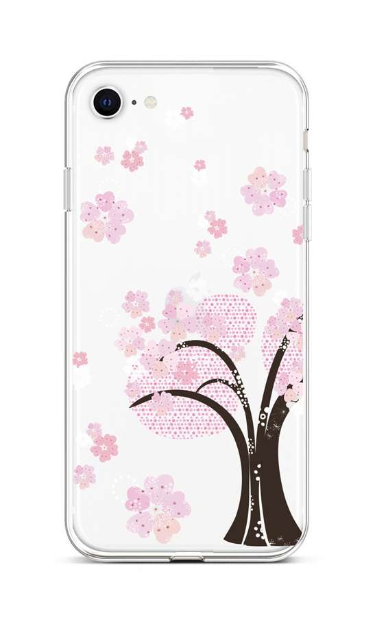 Zadní silikonový kryt TopQ na mobil iPhone SE 2022 Cherry Tree