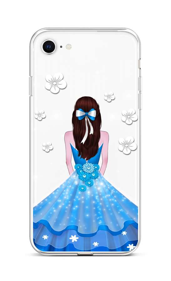 Zadní silikonový kryt TopQ na mobil iPhone SE 2022 Blue Princess
