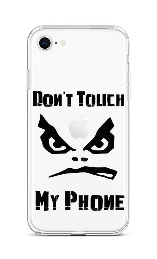 Zadní silikonový kryt TopQ na mobil iPhone SE 2022 Don´t Touch průhledný