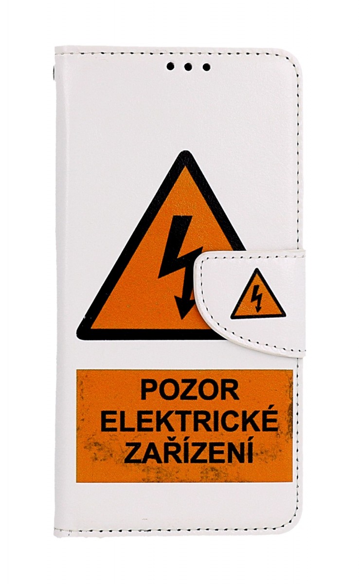 Knížkové pouzdro TopQ na mobil Samsung A34 Pozor elektrické zařízení