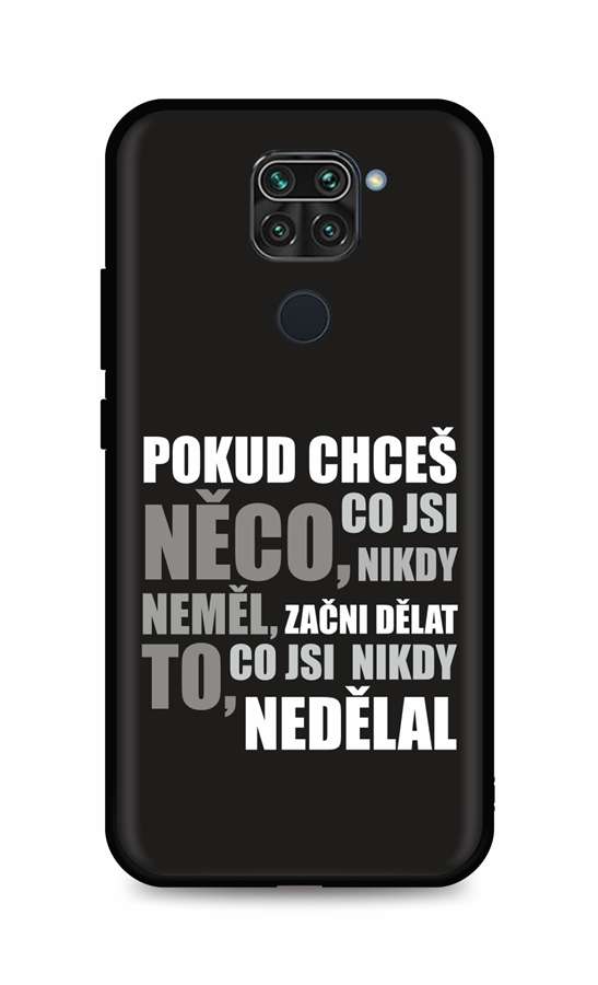 Zadní silikonový kryt DARK na mobil Xiaomi Redmi Note 9 Moto