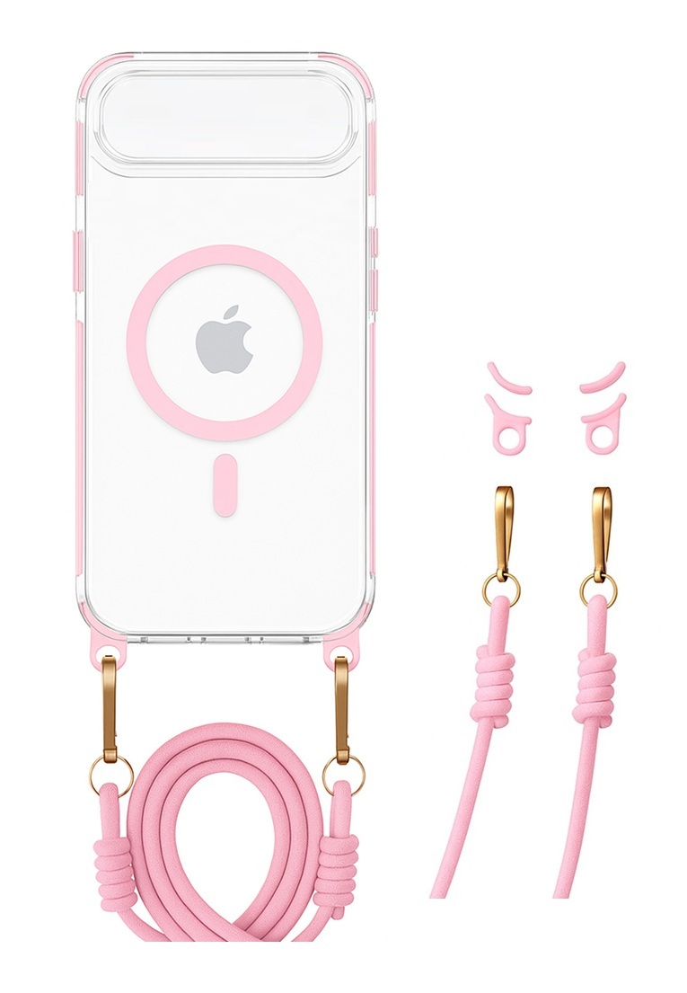 Zadní kryt Tel Protect Strap Clear pro iPhone Air pink
