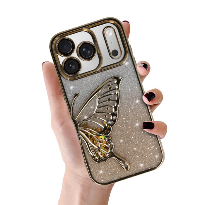 Zadní kryt Tel Protect Butterfly Water pro iPhone 17 Pro gold