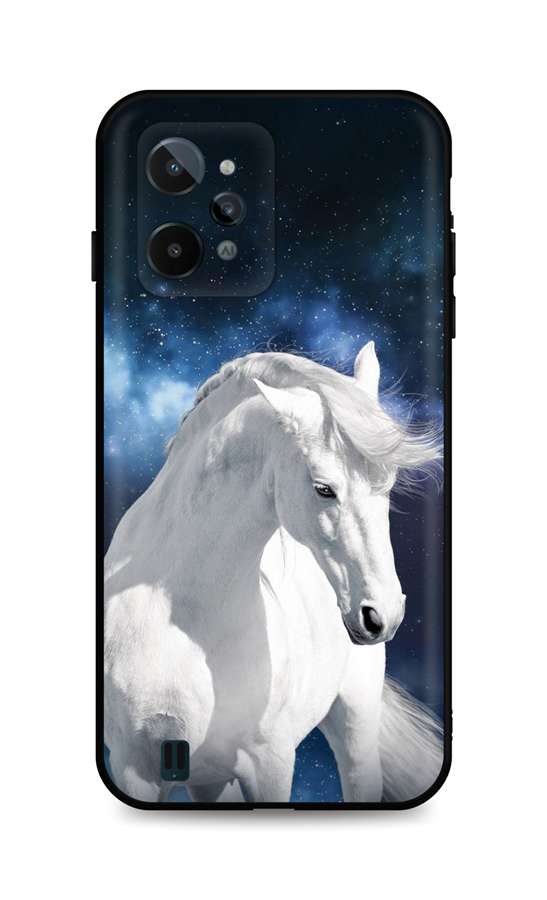Zadní silikonový kryt TopQ DARK na mobil Realme C31 White Horse