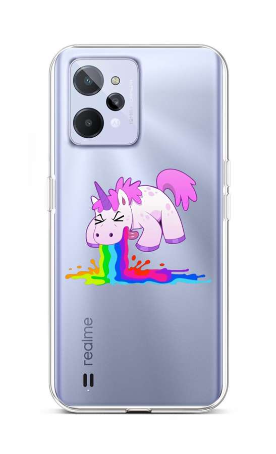 Zadní silikonový kryt TopQ na mobil Realme C31 Rainbow Splash
