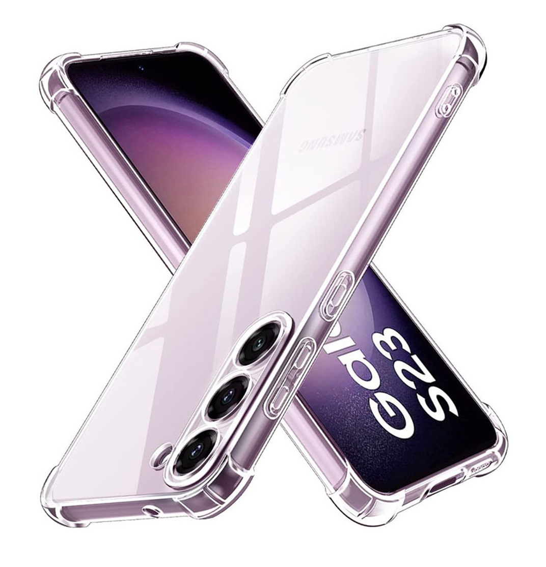 Odolný zadní kryt TopQ na mobil Samsung S23 průhledný