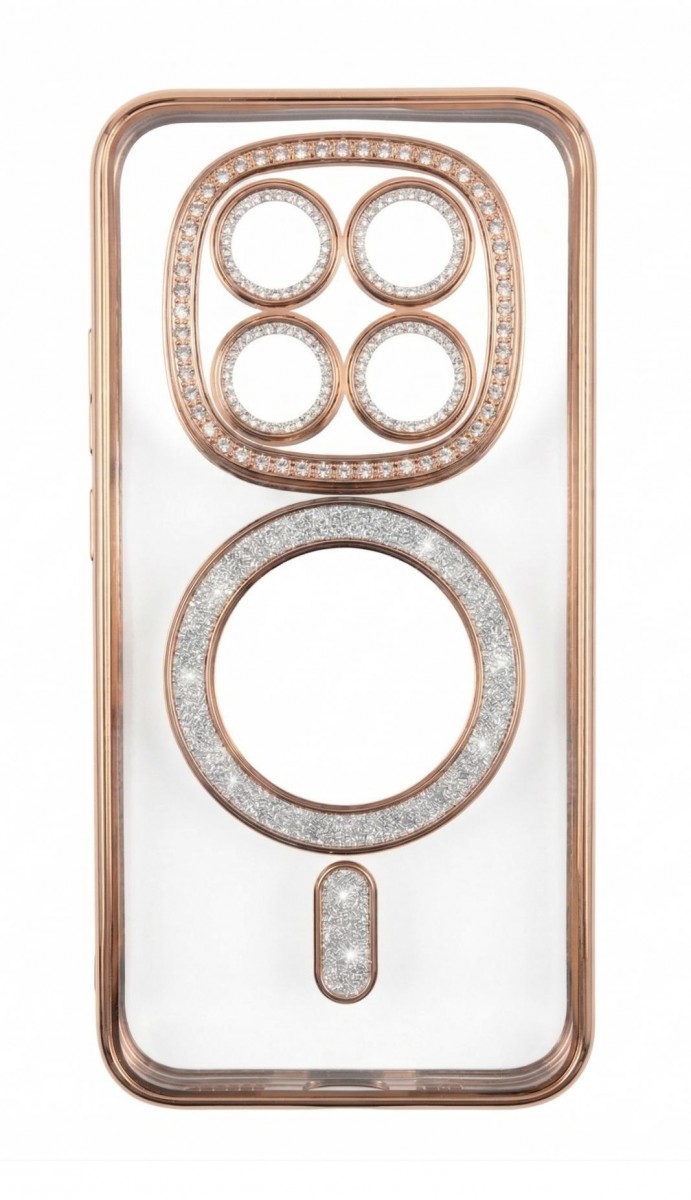 Kryt Bling Magsafe pro Xiaomi Redmi Note 15 4G zlatý