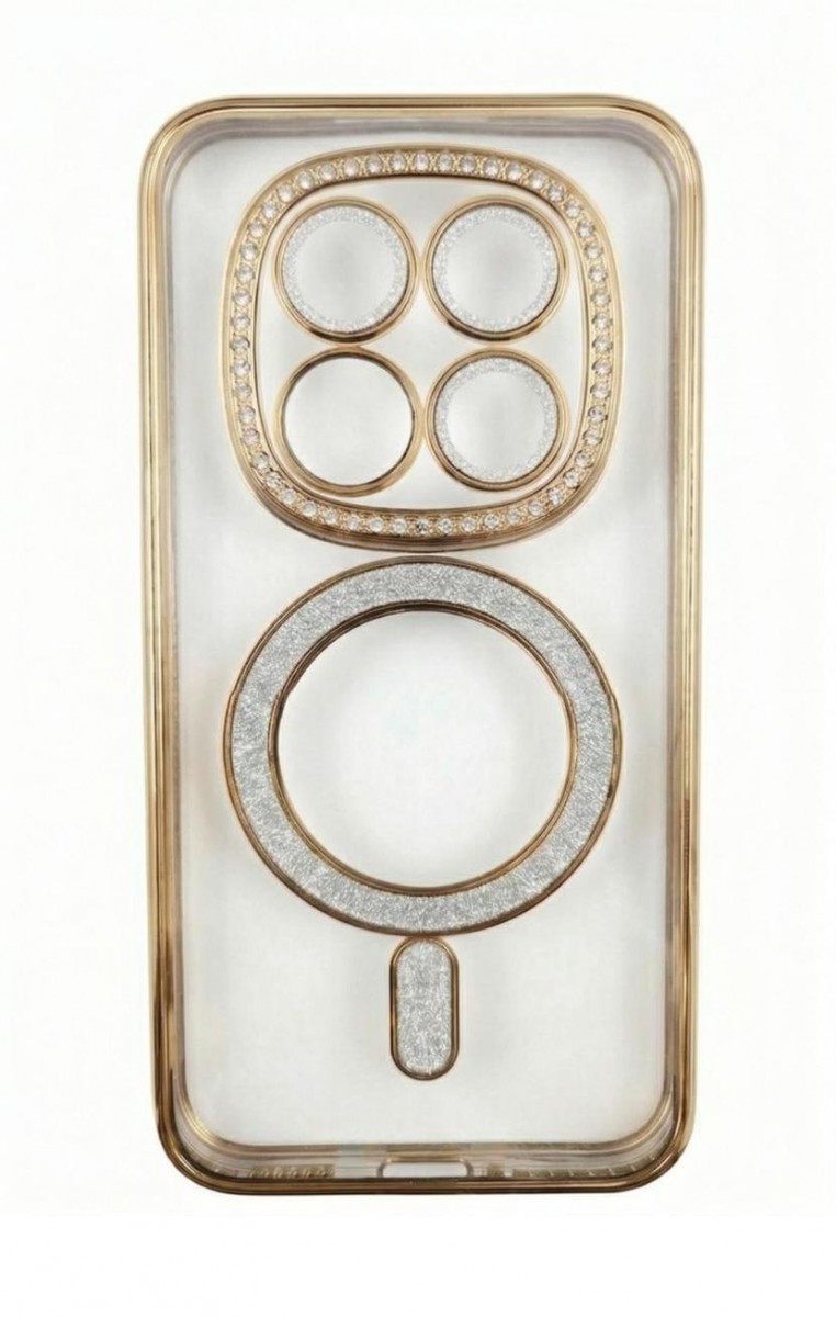 Kryt Bling Magsafe pro Xiaomi Redmi Note 15 Pro Plus 5G zlatý