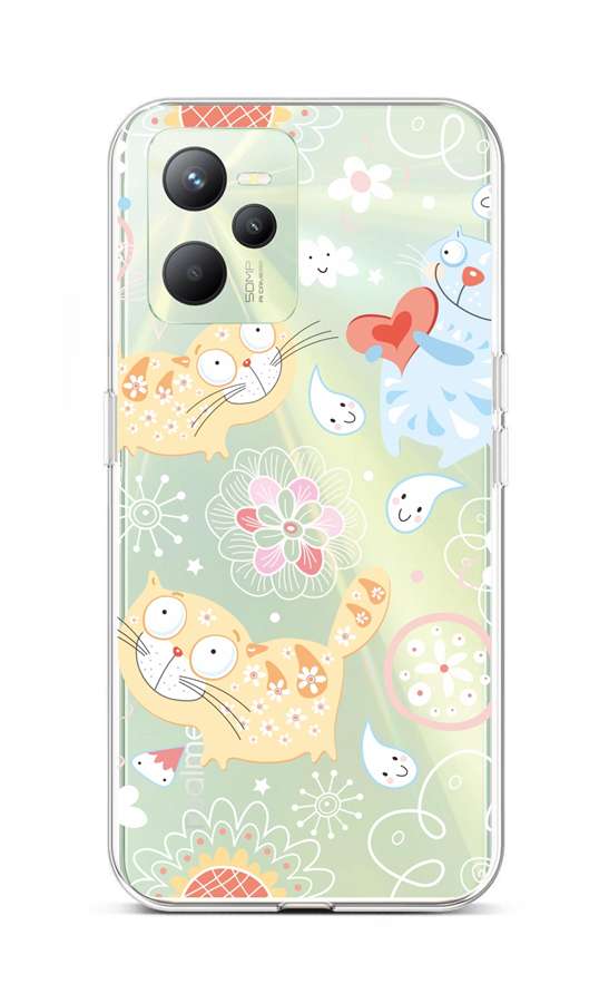 Zadní kryt TopQ na mobil Realme C35 Happy Cats