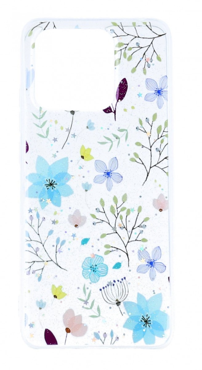 Zadní kryt TopQ Glitter na mobil Xiaomi Redmi 10C Květinová zahrada