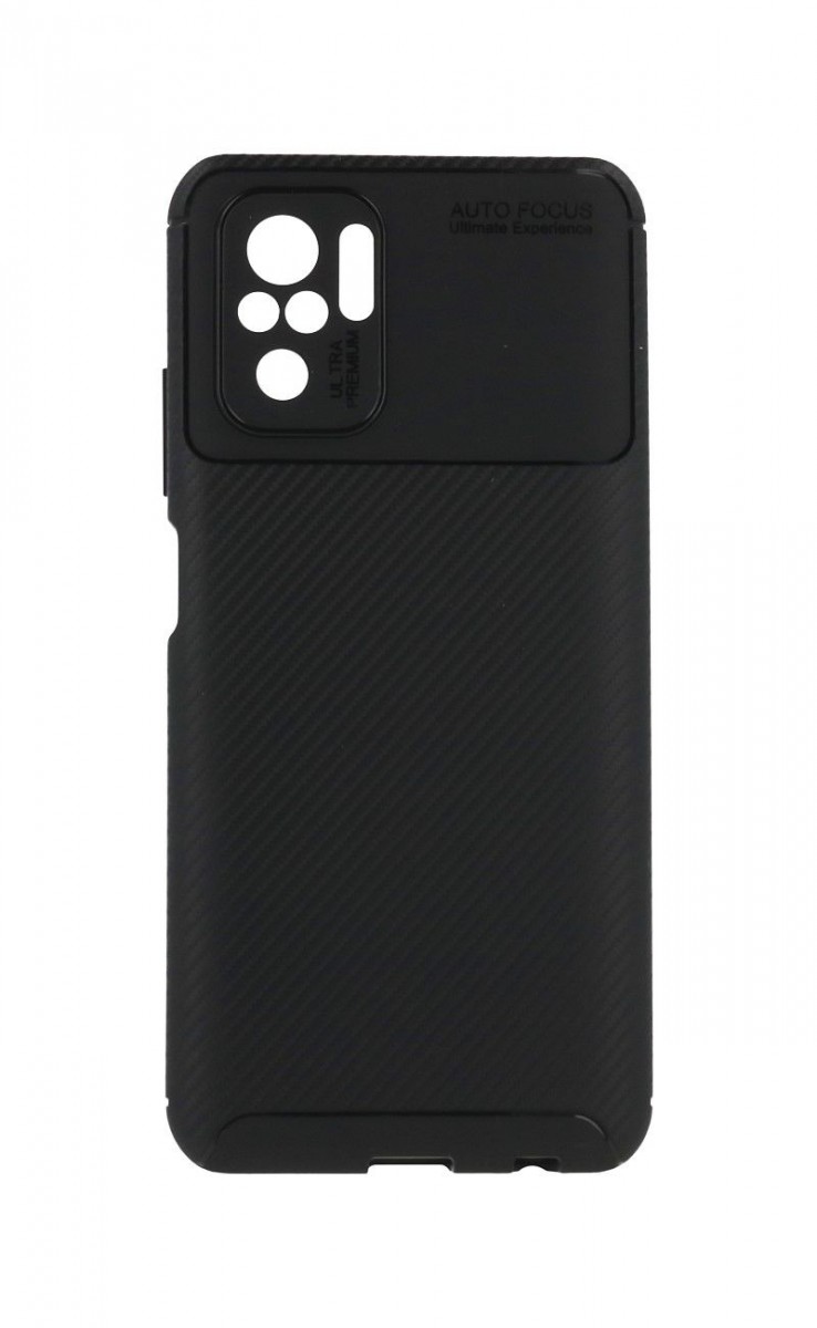Zadní silikonový kryt Vennus Carbon Elite na mobil Xiaomi Redmi Note 10 černý