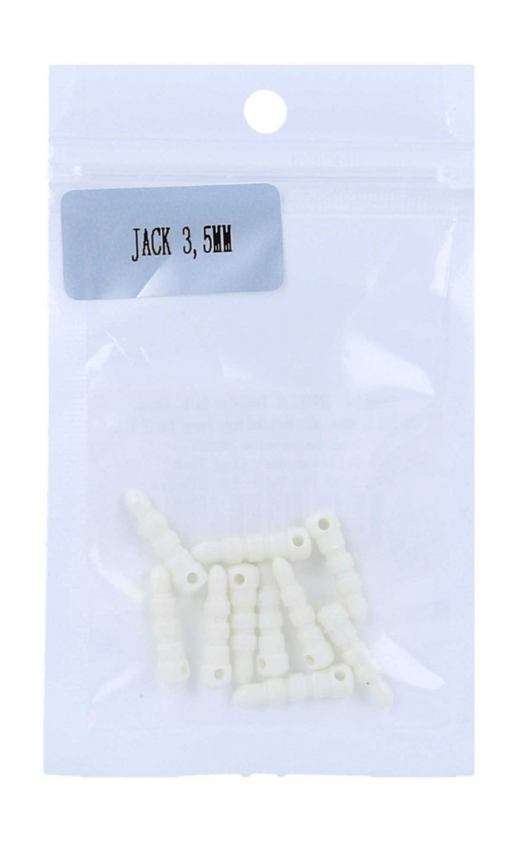 Záslepka do konektoru mobilního telefonu TopQ 3,5 mm jack bílá 10ks