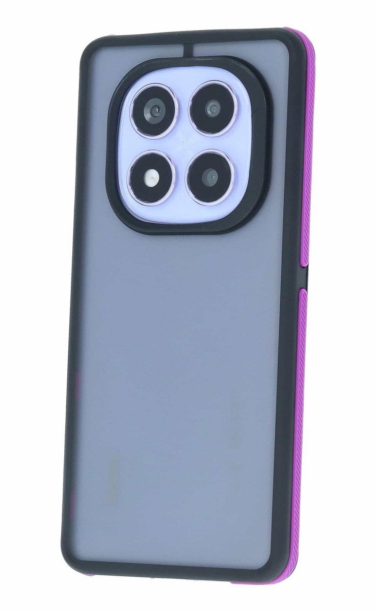 Zadní kryt TopQ Neo na mobil Xiaomi Redmi Note 14 Pro+ 5G tmavý s fialovým okrajem