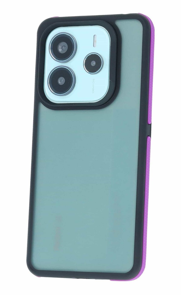 Zadní kryt TopQ Neo na mobil Xiaomi Redmi Note 14 5G tmavý s fialovým okrajem