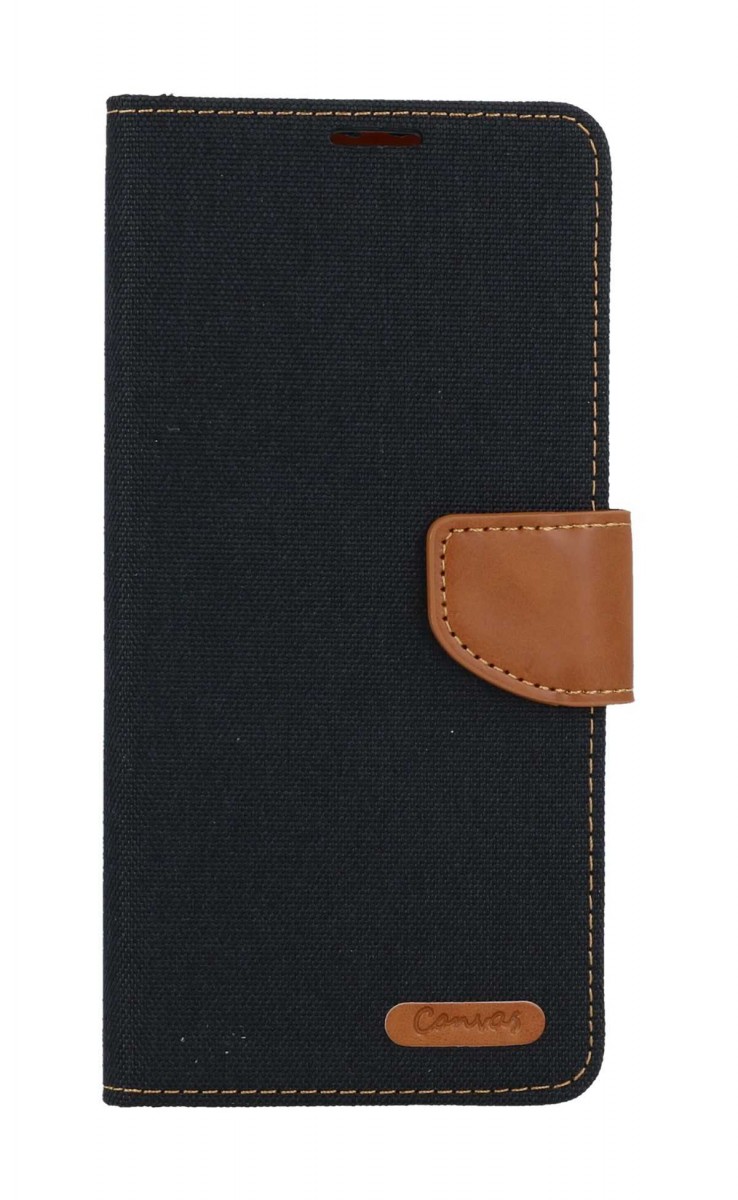 Knížkové pouzdro Canvas na mobil Xiaomi Redmi Note 12 5G černé