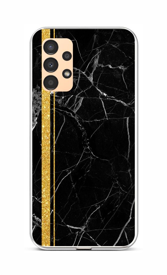 Zadní kryt STYLE TopQ na mobil Samsung A13 Mramor černo-zlatý