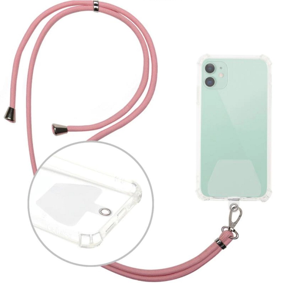 Univerzální šňůrka TopQ Elegant na mobilní telefon růžová