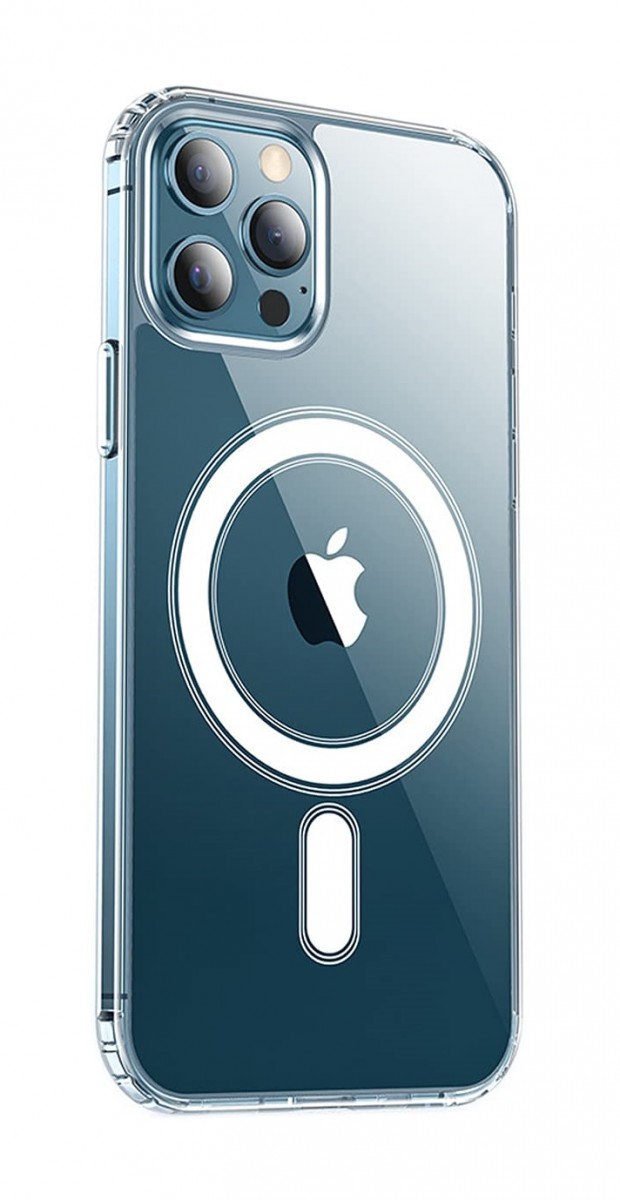 Zadní pevný kryt TopQ Clear Magnetic na mobil iPhone 12 Pro průhledný