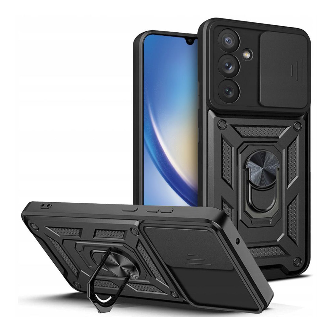 Zadní ultra odolný kryt TopQ Armor Lens na mobil Samsung A35 černý