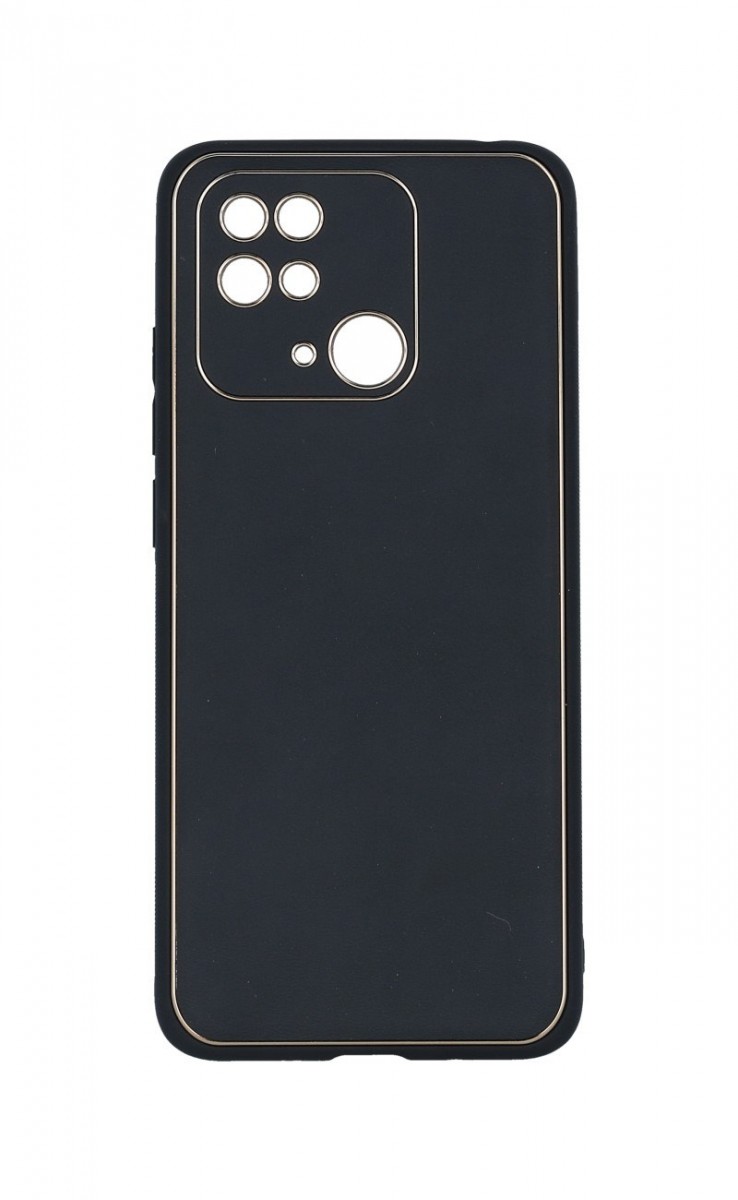 Zadní pevný kryt TopQ Leather na mobil Xiaomi Redmi 10C černý