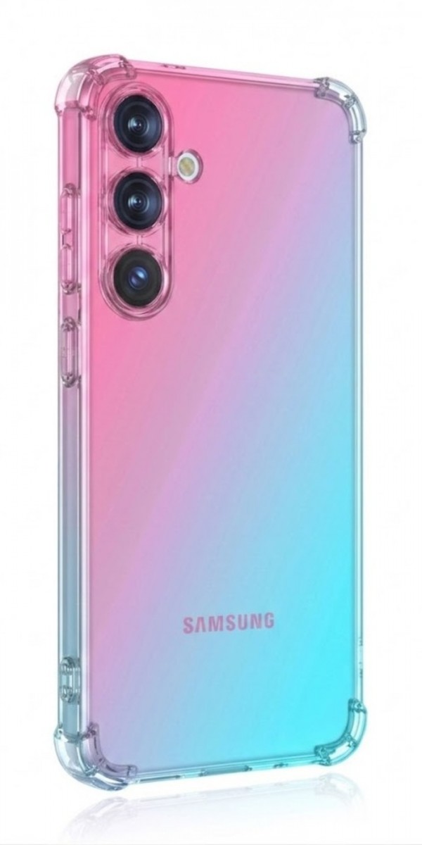 Zadní kryt TopQ na mobil Samsung A37 5G Shock duhový mentolovo-růžový