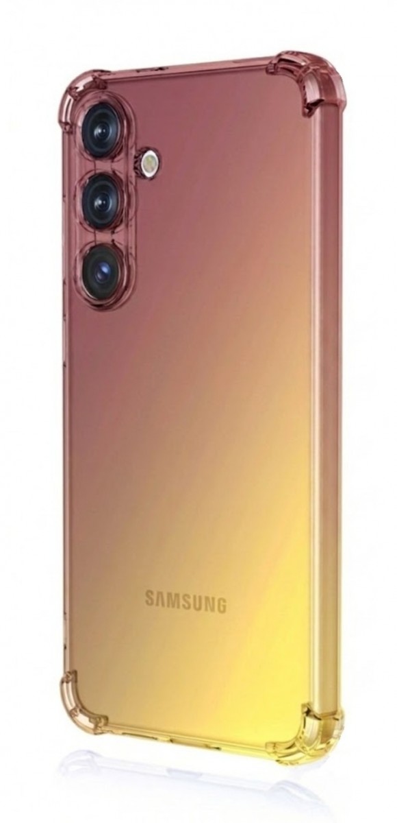 Zadní kryt TopQ na mobil Samsung A37 5G Shock duhový purpurovo-žlutý