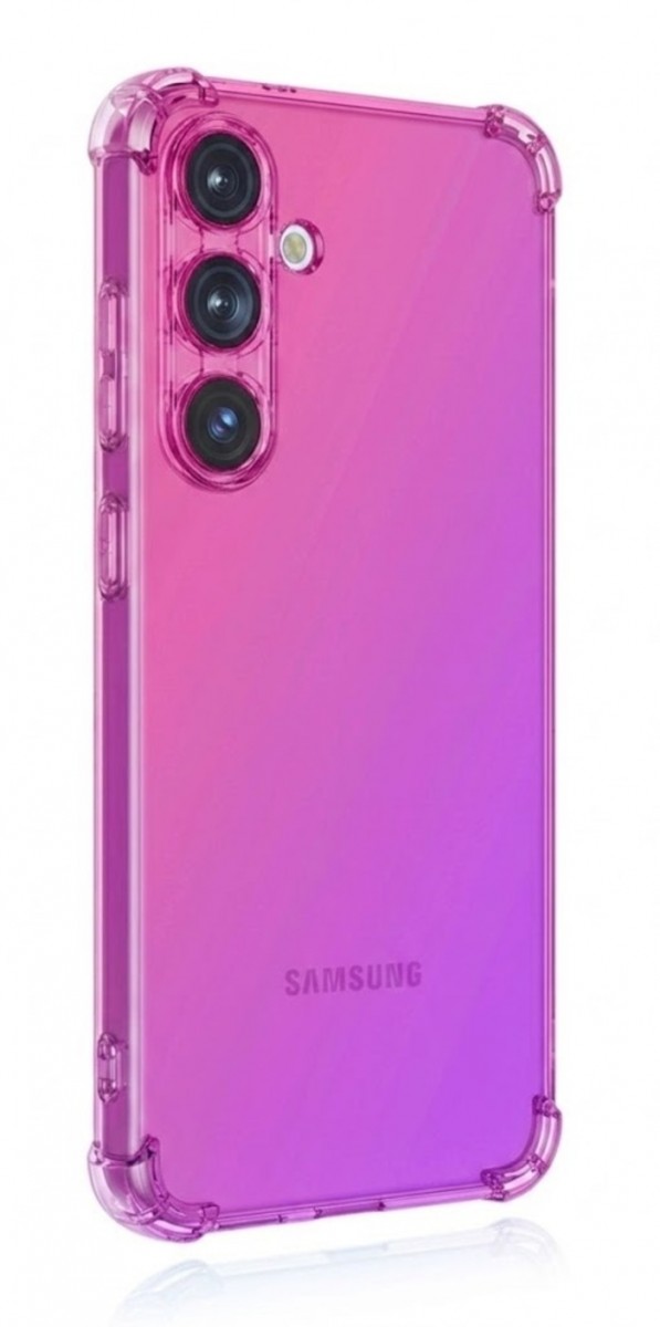 Zadní kryt TopQ na mobil Samsung A37 5G Shock duhový růžovo-fialový