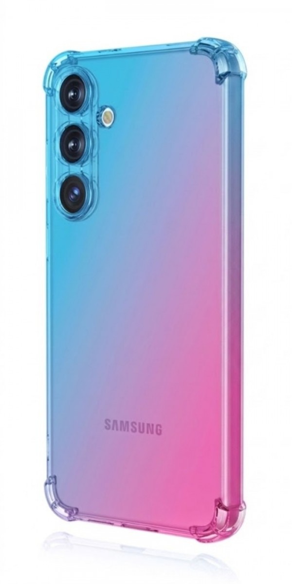 Zadní kryt TopQ na mobil Samsung A37 5G Shock duhový modro-růžový