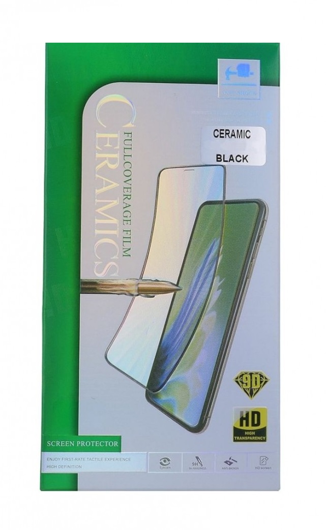 Ochranná fólie na displej Ceramic na mobil Samsung S23 Ultra Full Cover černá