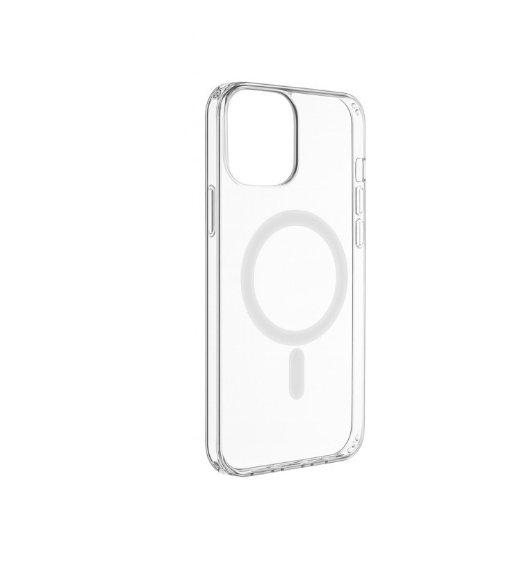 Zadní pevný kryt TopQ Clear Magnetic na mobil iPhone 13 průhledný