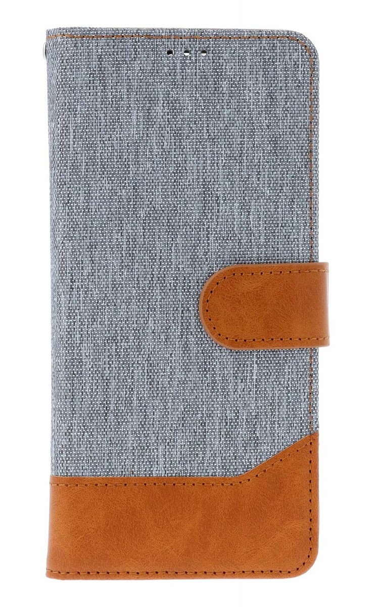 Knížkové pouzdro TopQ Jeans na mobil Xiaomi Redmi Note 14 5G šedé