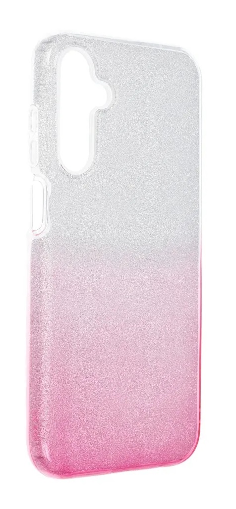 Zadní pevný kryt TopQ na mobil Samsung A15 glitter stříbrno-růžový