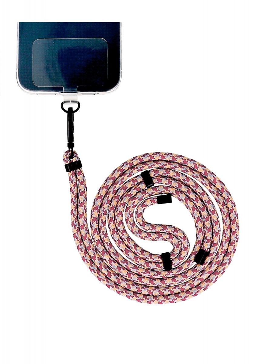 Univerzální šňůrka TopQ Pattern na mobil retro 6 mm