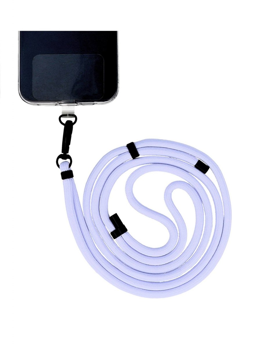 Univerzální šňůrka TopQ na mobil modro-fialová 6 mm