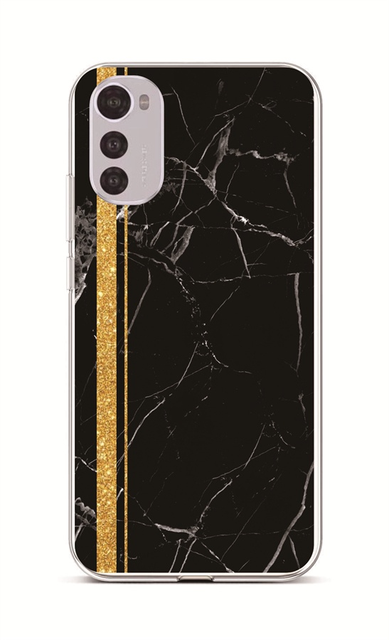 Zadní kryt TopQ STYLE na mobil Motorola Moto E32s Mramor černo-zlatý