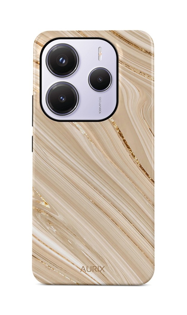 Luxusní kryt AURIX Xiaomi Redmi Note 14 5G Golden Sands