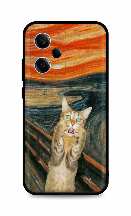 Zadní kryt TopQ DARK na mobil Xiaomi Redmi Note 12 Pro 5G Scared Cat