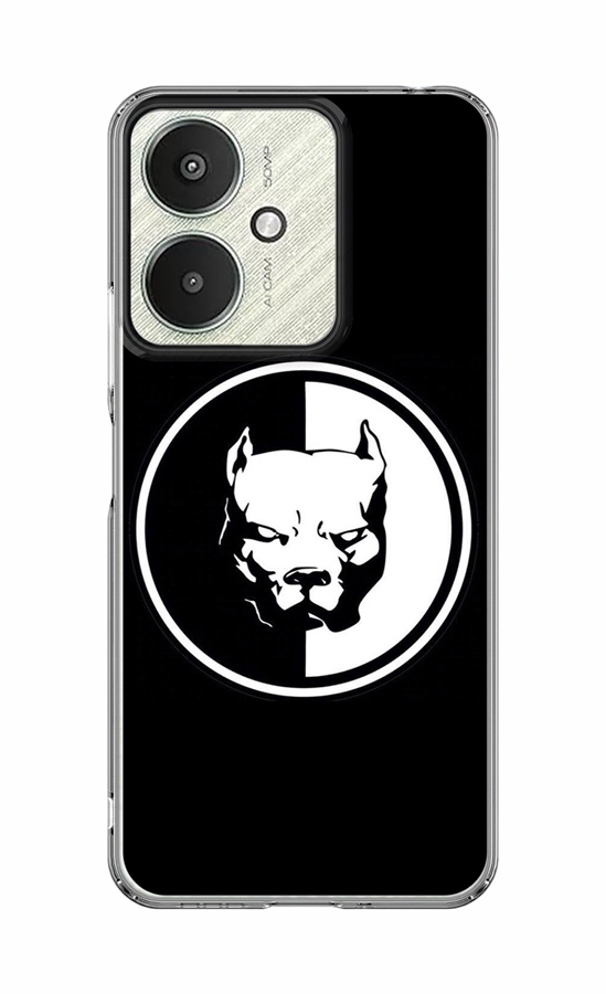 Zadní pevný kryt TopQ Image na mobil Xiaomi Redmi 13C 5G Černobílý pitbull