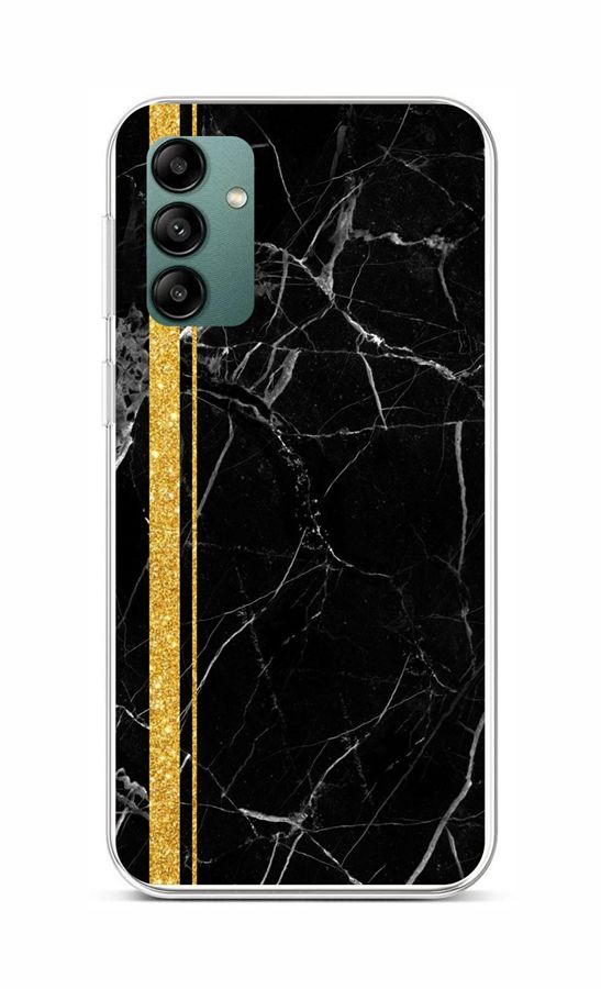 Zadní kryt STYLE TopQ na mobil Samsung A04s Mramor černo-zlatý