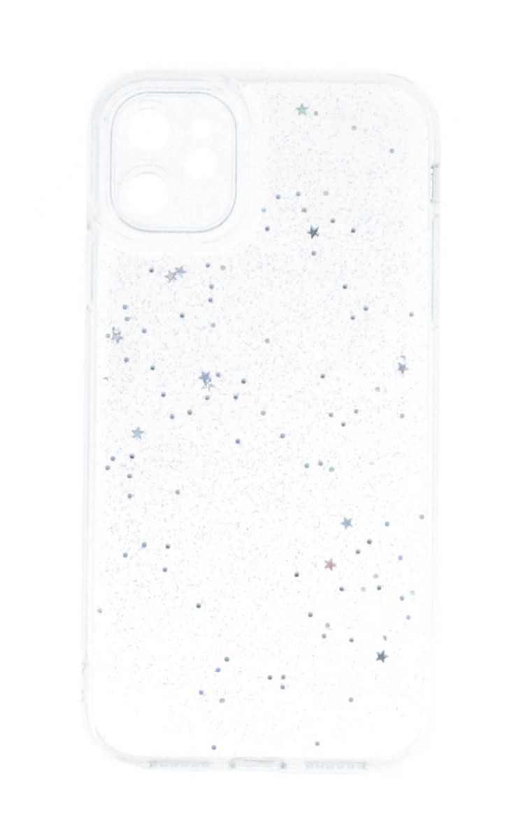 Zadní kryt TopQ na mobil iPhone 11 Glitter Star průhledný