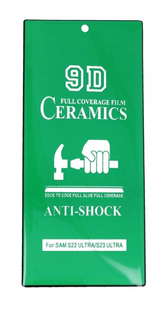 Ochranná folie na displej Ceramic na mobil Samsung S22 Ultra Full Cover černá