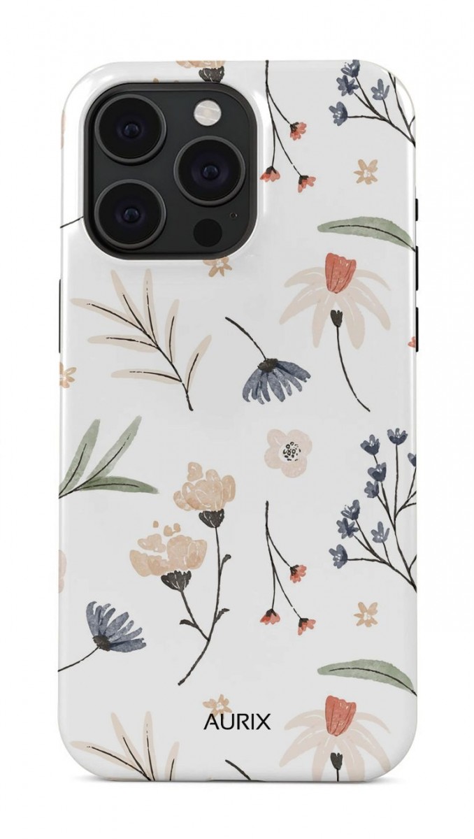 Luxusní kryt AURIX MagSafe iPhone 14 Pro Floral Fantasy