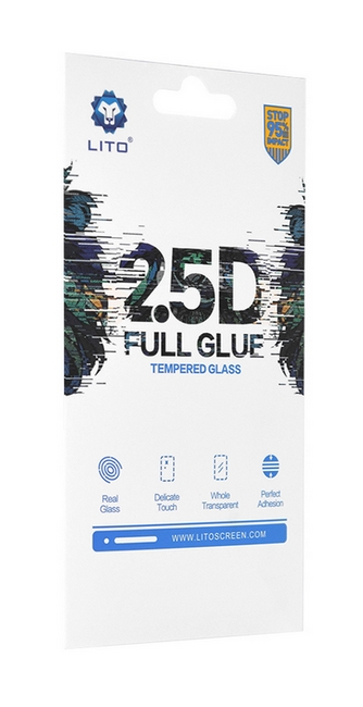 Tvrzené sklo LITO na mobil iPhone 14 FullGlue černé