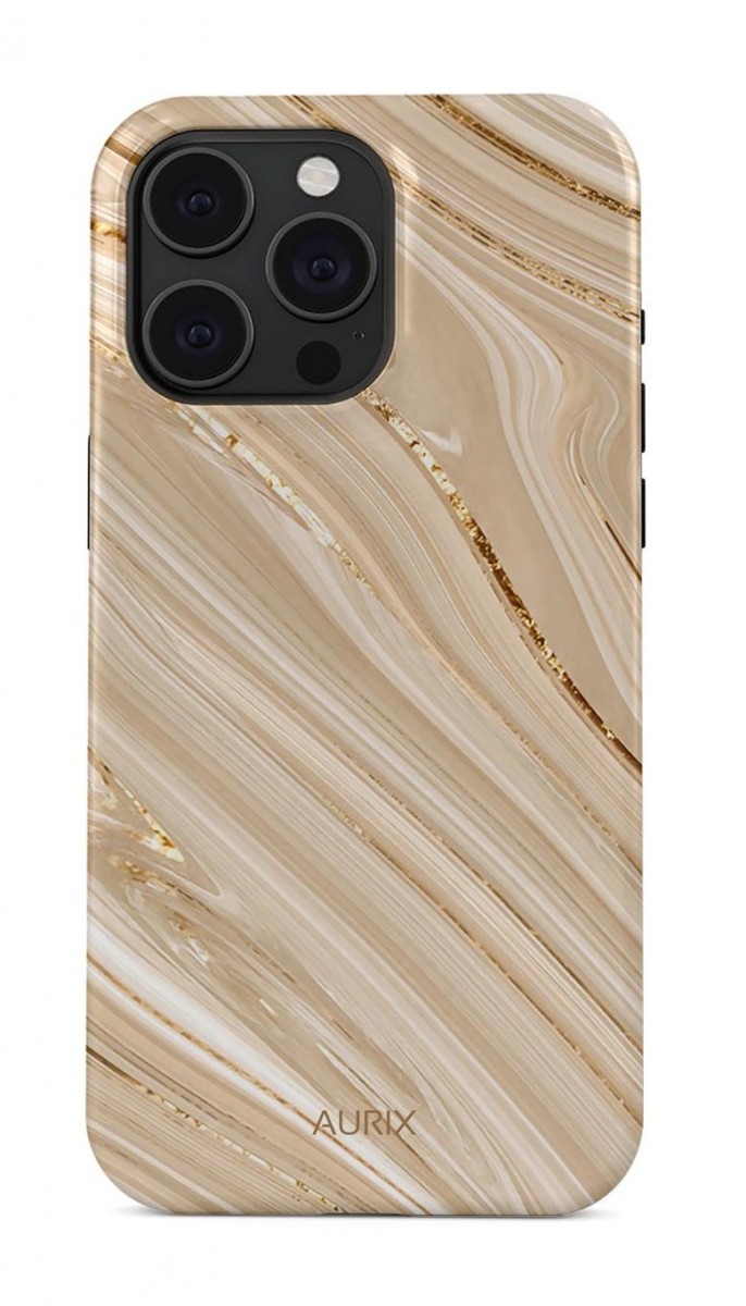 Luxusní kryt AURIX MagSafe iPhone 15 Pro Golden Sands