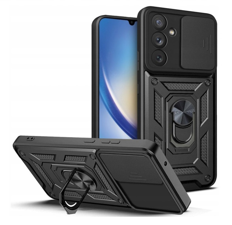 Zadní ultra odolný kryt TopQ Armor Lens na mobil Samsung A25 5G černý
