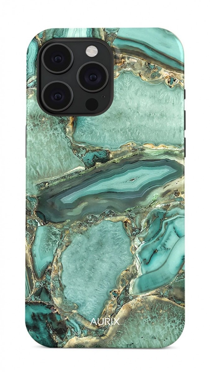 Luxusní kryt AURIX MagSafe iPhone 15 Pro Emerald Glow